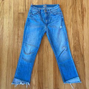 Mother - Insider Crop Step Fray in Zapped